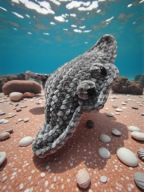 Szydełkowany pluszak płaszczka Manta Przytulanka ręczna robota