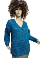 SWETER swobodny wełniany MOHEROWY moher mohair 40/42
