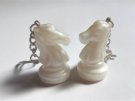 Brelok Żywica breloczek do kluczy koń szachowy szachy 2szt zestaw dla par