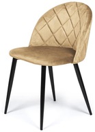 Krzesło Lugano welur beżowy 1 szt. GLORIA DIAMOND BEIGE VELVET