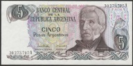 Argentyna 5 pesos 1983-84 - San Martin - stan bankowy UNC