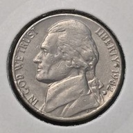 *USA [0199]*5 centów FIVE CENTS 1982 *D* Thomas Jefferson Monticello holder