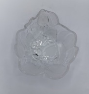 kryształowa miseczka z truskawkami prześliczna - listko - 18cm