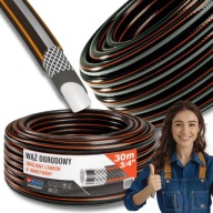 WĄŻ OGRODOWY ZBROJONY 3/4 30M 4 WARSTWOWY ZWIJANY ELASTYCZNY NIE ŁAMIĄCY