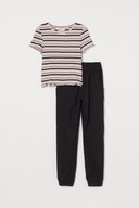 H&M Bawełniany komplet joggersy + top 146 NOWY
