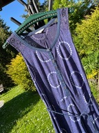 B Sukienka letnia White Stuff maxi granat koła wiskoza M