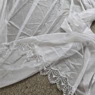 Firana/firanka markizeta nabłyszczana zgipiurą,biała,sz.3,80mx w.1,50m, F1