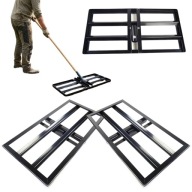 RĘCZNY NIWELATOR TERENU DO TRAWNIKA LEVELAWN LEVEL RAKE RÓWNIARKA 60x30cm