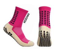 Skarpety piłkarskie antypoślizgowe RÓŻOWE