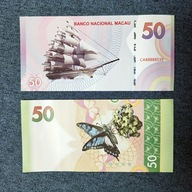 Unikatowy banknot kolekcjonerski 50 Patacas Macau UV UNC Smart blikshop