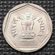 *INDIE [1921]*1 rupia 1987 Republika Indii *Lwia Stolica Ashoki, kłosy