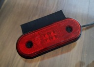 Lampa Obrysówka Pozycyjna czerwona z odblaskiem diodowa led+ uchwyt 12/24V