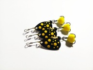 Błystka obrotowa Ubik Urania-36 obrotówka czarna w żółte kropki 2/5g