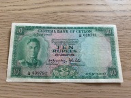 Cejlon - 10 rupii - 1951