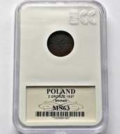 2 GROSZE 1937 BRĄZ / MS63 GCN