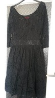 TIFFI sukienka z koronki gipiurowej mała czarna S