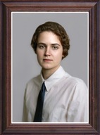 Obraz Karolina Lanckorońska portret w drewnianej ramie ze szkłem
