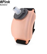 SPORTOWA BUTELKA NA WODĘ Z UCHWYTEM NA NADGARSTEK BIDON DO BIEGANIA RÓŻOWY