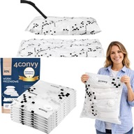 WOREK PRÓŻNIOWY 4CONVY 70-100 CM 7 SZT NA UBRANIA POŚCIEL DUŻY MOCNY KOŁDRY