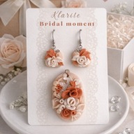 Zestaw panny młodej świeca kolczyki ślubny set bridal set personalizacja