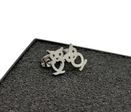 KOLCZYKI SREBRNE SOWY WKRĘTKI 1CM STAL CHIRURGICZNA