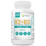 Suplement diety Wish Pharmaceutical Witamina K2 + D3 kapsułki 120 szt.