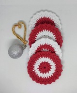 Zestaw prezentowy - ŚWIĄTECZNE podkładki na szydełku ze sznurka HANDMADE
