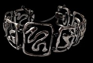 Piękna bransoletka panelowa waga 34 gr 925