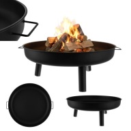 NOWE PALENISKO OGRODOWE 80CM DUŻE POTĘŻNY TRÓJNÓG Z UCHWYTAMI GRILL OGNISKO