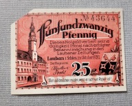 Lauban Lubań 25 Pfennig 1920 skasowany
