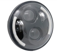 Wkład LED 5,75 cala do lamp Harley Honda Custom 45W Czarna Ring Półksiężyce