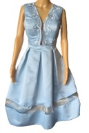 Fervente sukienka z gipiurą kloszowana na wesele S/M