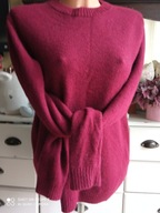DRESSMANN sweter bordo 100% wełna jagnięca 116cm pachy 48