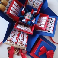 Wybuchające pudełko BOX 3W1 KINDER zawieszka miś walentynki