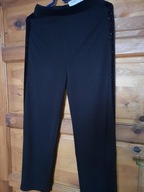 Spodnie czarne z lampasem młodzieżowe H&M