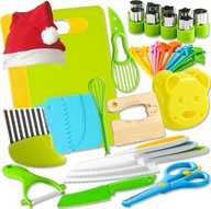 Zestaw Bezpiecznych Noży Akcesoriów Kuchennych do Krojenia dla Dzieci 46 el