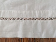 LNIANE RUSTYKALNE PRZEŚCIERADŁO ZASŁONA OBRUS SZYDEŁKOWE WSTAWKI 140 x 228