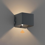 Lampa ścienna LED z czujnikiem ruchu kinkiet 3000K bezprzewodowa 5500mAh
