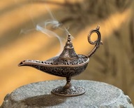 Kadzielnica / świecznik w stylu vintage – mosiężna lampa życzeń (4)