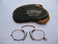 NOWY SĄCZ OPTYK i MECHANIK przedwojenne BINOKLE + ETUI