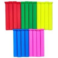 20szt. KLIPSY do ZAMYKANIA torebek opakowań żywności przypraw ZAPINKI kolor