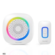DZWONEK TECKNET 400M 60 DŹWIĘKÓW IP66 RGB LED 5 POZIOMÓW GŁOŚNOŚCI