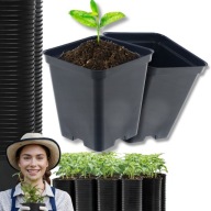 DONICZKI DO ROZSADY 50 SZTUK PRODUKCYJNE PLASTIKOWE DO POMIDORÓW WYSOKIE