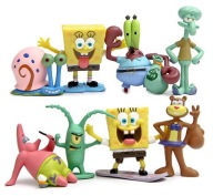 SPONGEBOB Figurki Na Tort Kolekcja 8 sztuk