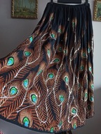 wyprzedaż INDIA SPÓDNICA długa pawie pióra 40/42