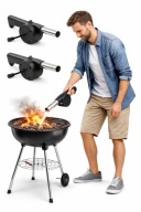 DMUCHAWA RĘCZNA DO ROZPALANIA OGNIA GRILLA OGNISKA UNIWERSALNA MOCNA KORBKA