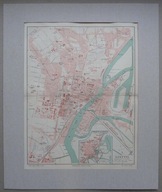 SZCZECIN, STETTIN, PLAN MIASTA, OKOLICE, MEYERS LEXIKON 1897
