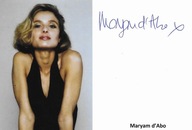 Autograf Maryam d’Abo, dziewczyna Bonda w filmie "W obliczu śmierci"