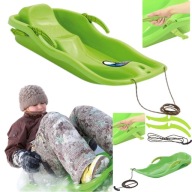 ŚLIZG Z HAMULCEM PLASTIKOWE DLA DZIECI PLASTIKOWE SANKI Z SZNURKIEM RACE S