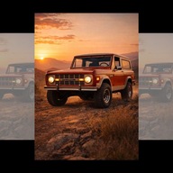 Plakat Motoryzacyjny Ford Bronco A4 (21 x 29,7 cm)